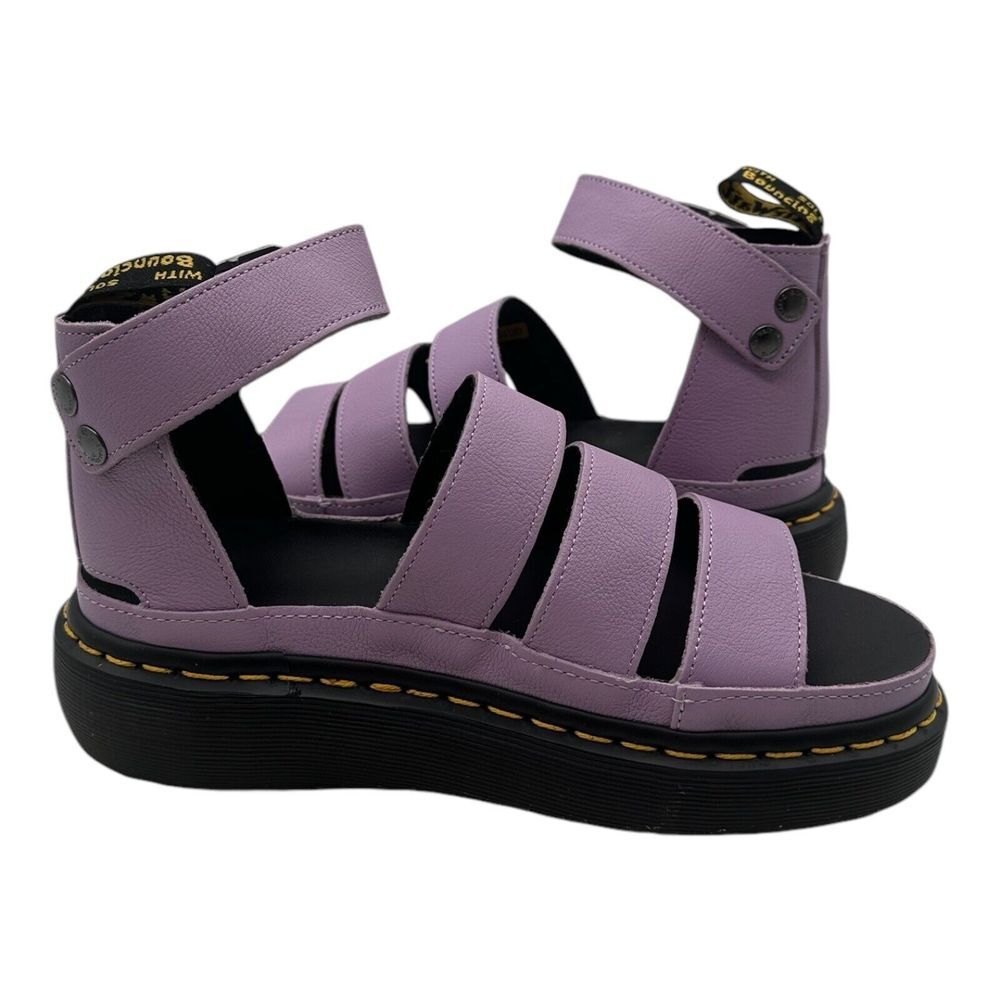 Dr. Martens Clarissa II Quad Sandals Women's Size 8 Lilac Purple Chunky Leather - Picture 7 of 10